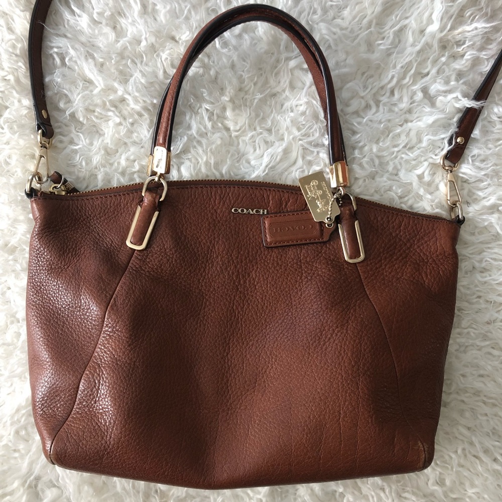 Coach Cross Body with Red Satin Interior